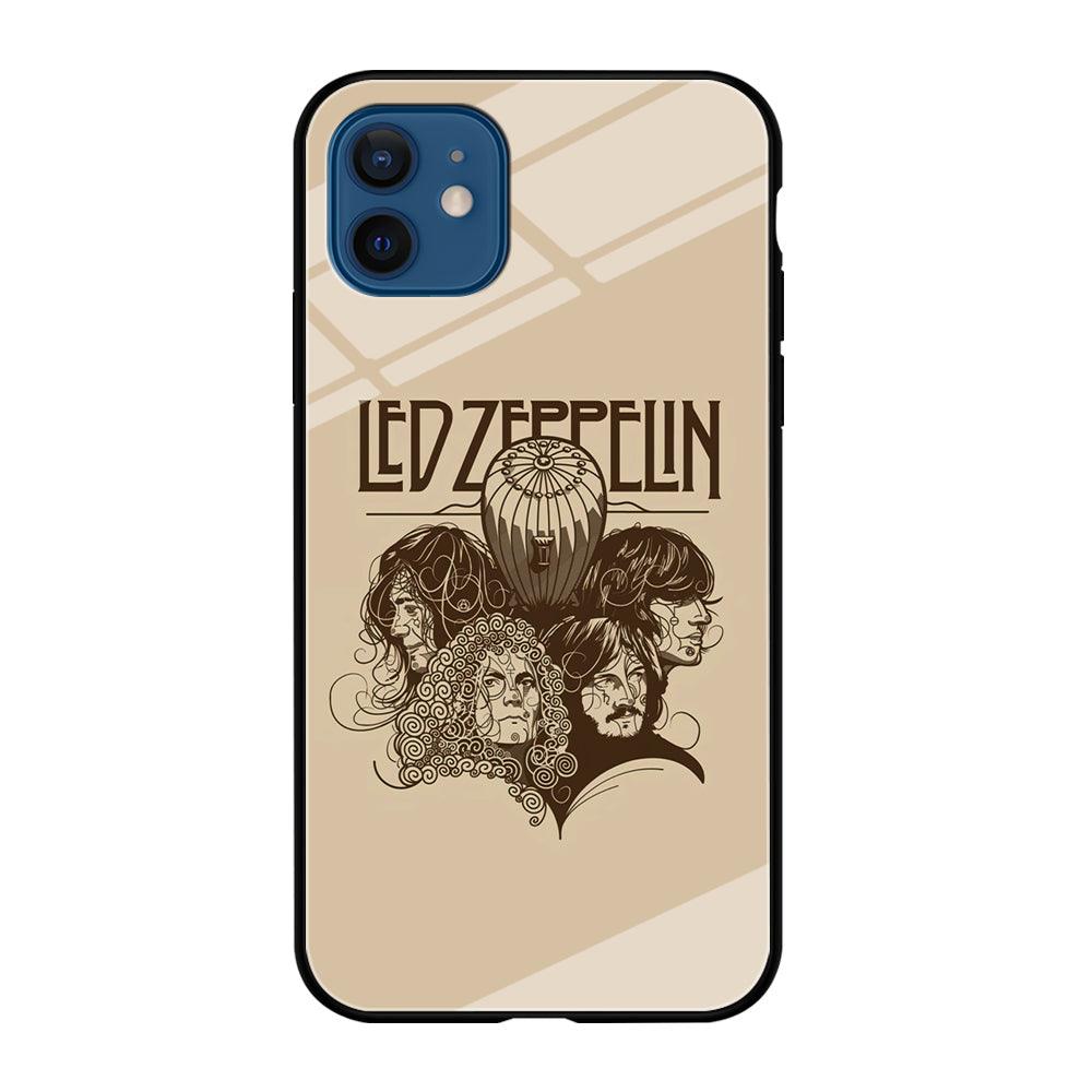 Led Zeppelin Face Art Poster iPhone 12 Case-Oxvistore