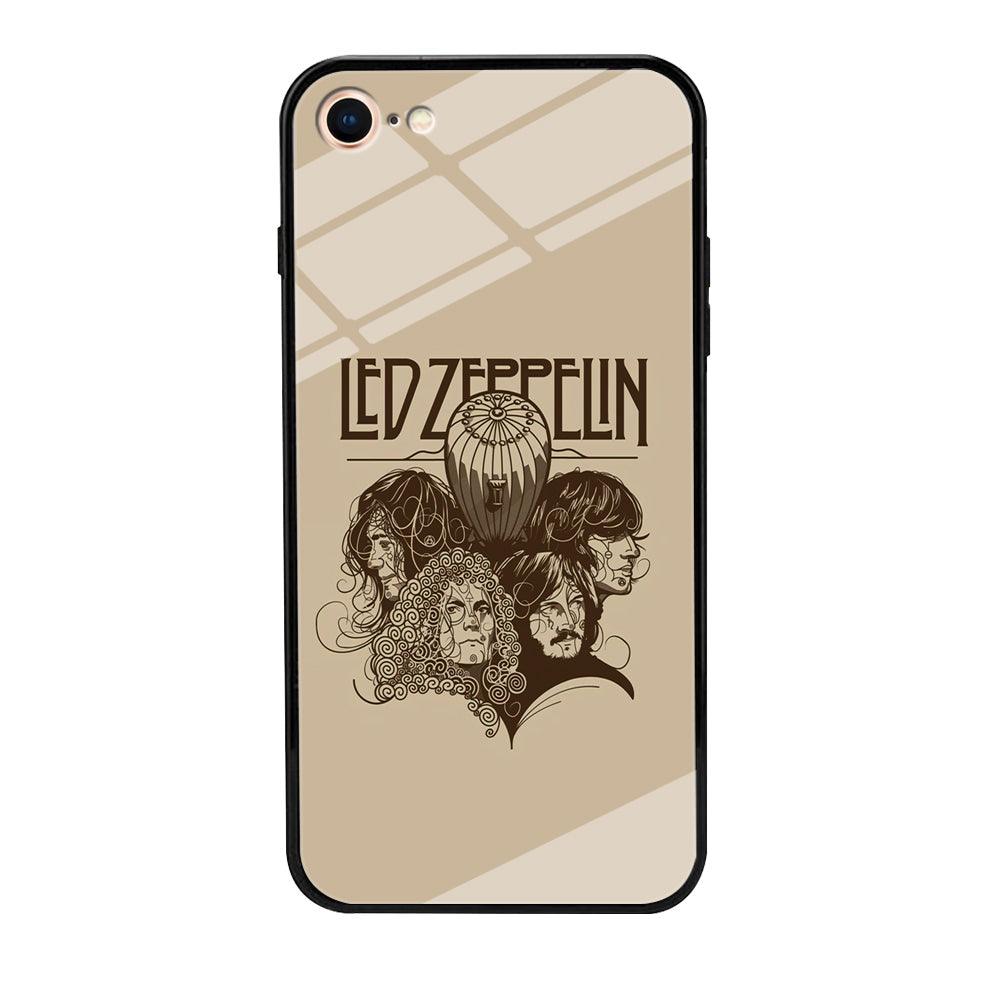 Led Zeppelin Face Art Poster iPhone 8 Case-Oxvistore