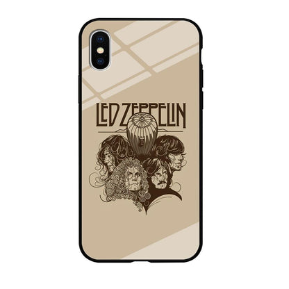 Led Zeppelin Face Art Poster iPhone X Case-Oxvistore