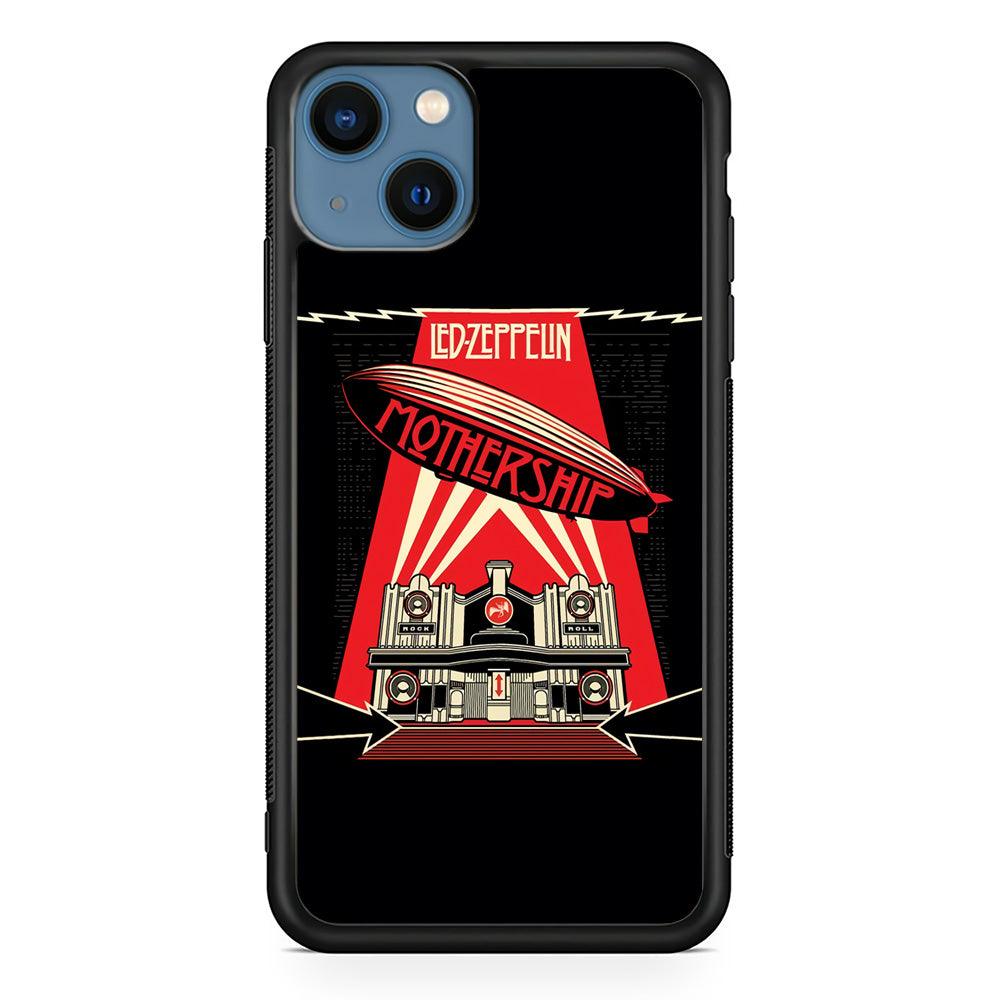 Led Zeppelin The Mothership iPhone 15 Case-Rubber Black (2D Case)-Oxvistore