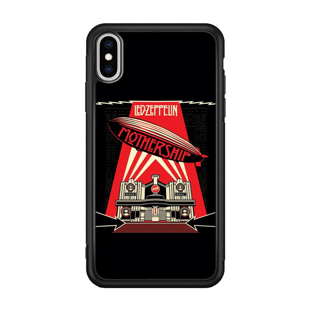 Led Zeppelin The Mothership iPhone XS Case-Rubber Black (2D Case)-Oxvistore