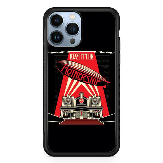 Led Zeppelin The Mothership iPhone 14 Pro Case-Rubber Black (2D Case)-Oxvistore