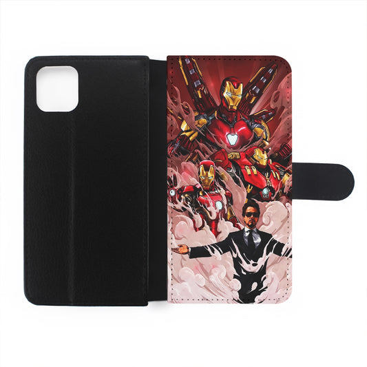 Legend Tony Stark Iron Man Flip Wallet Phone Case