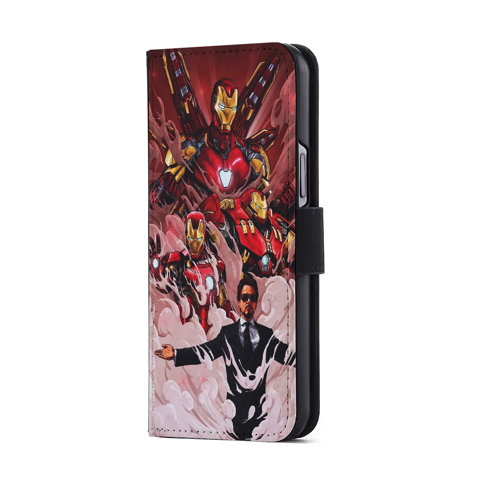 Legend Tony Stark Iron Man Flip Wallet Phone Case