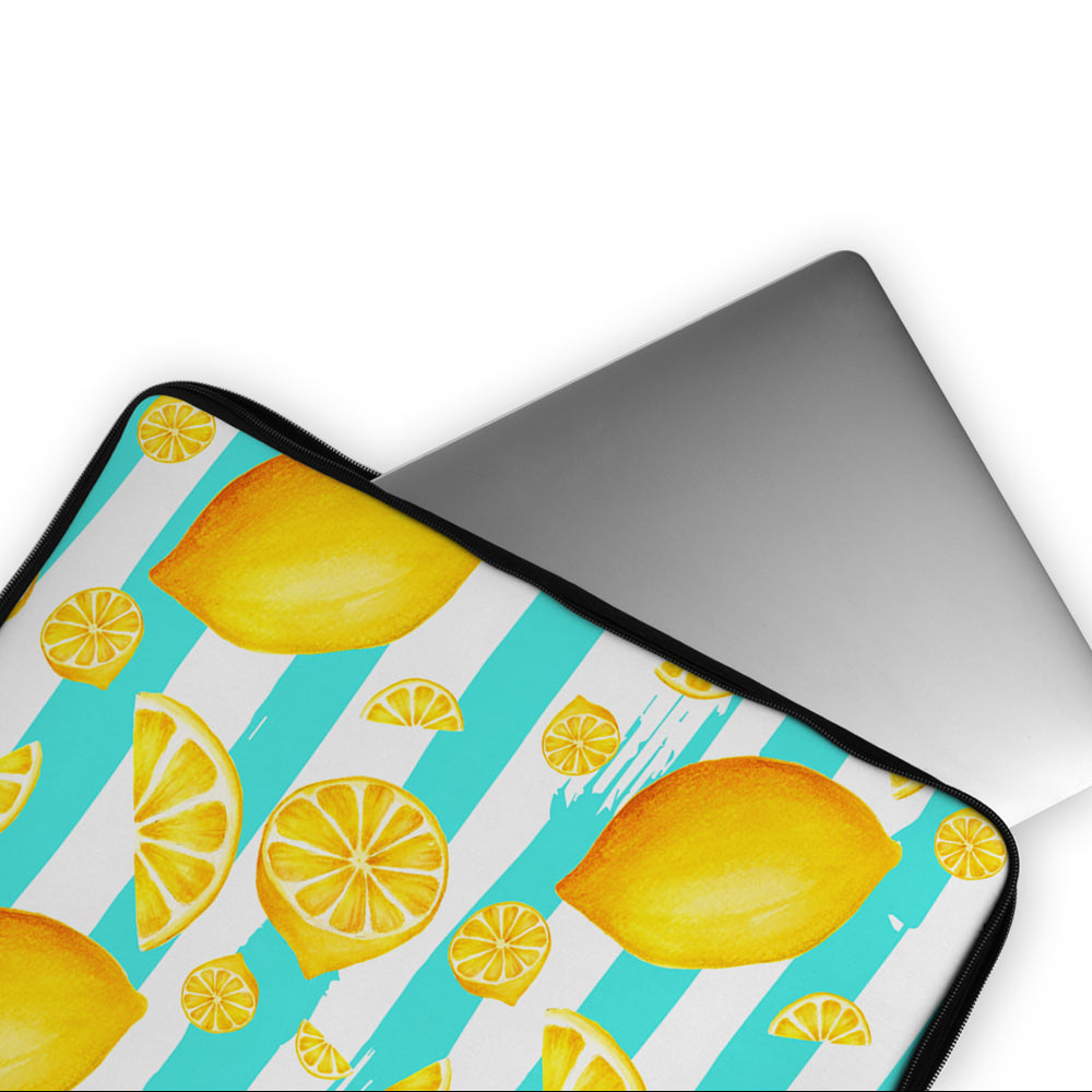 Lemon Fruit Slice Pattern Laptop Sleeve Protective Cover