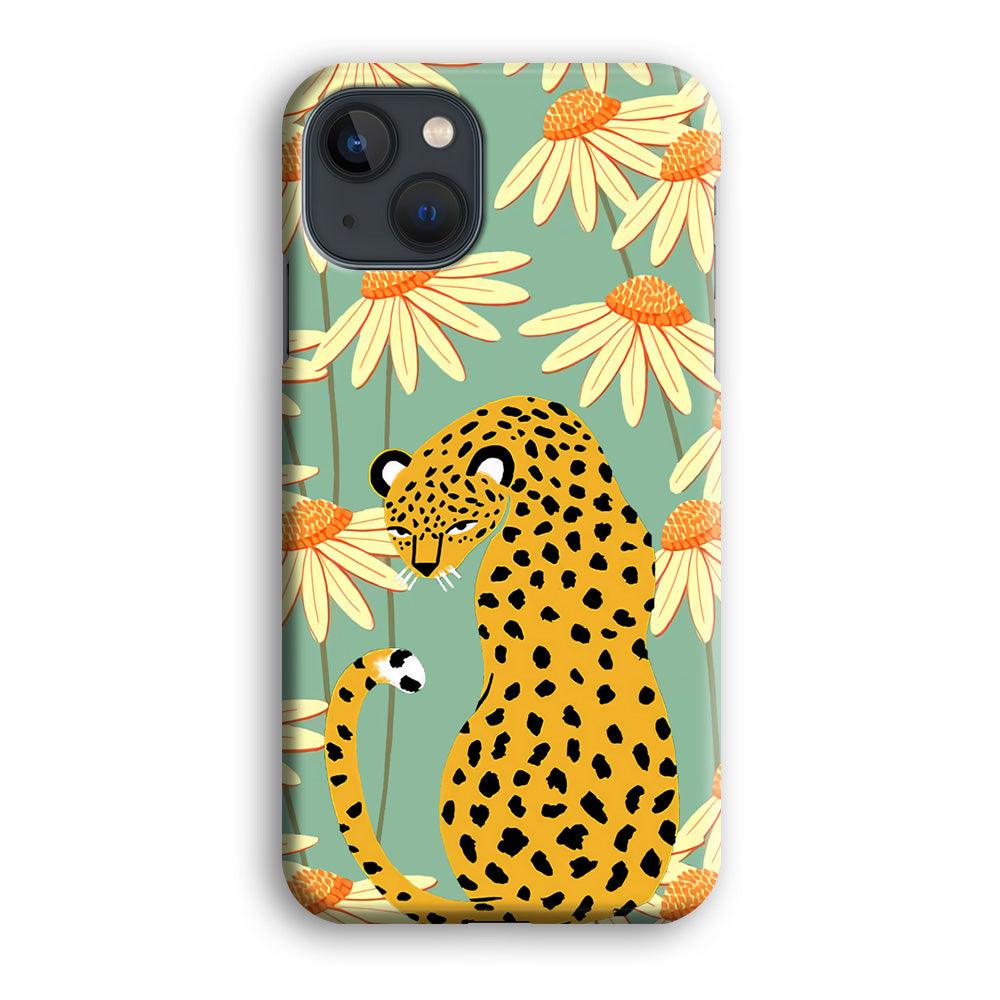 Leopard Flower Umbrella iPhone 15 Plus Case-Oxvistore