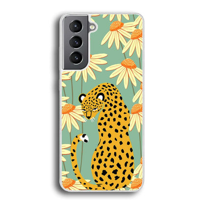 Leopard Flower Umbrella Samsung Galaxy S21 Plus Case-Oxvistore