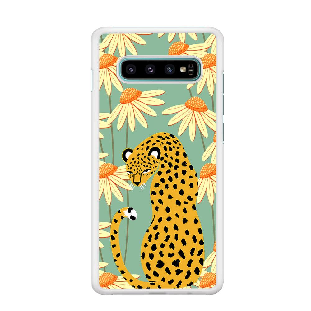 Leopard Flower Umbrella Samsung Galaxy S10 Plus Case-Oxvistore