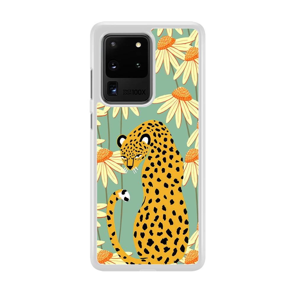 Leopard Flower Umbrella Samsung Galaxy S20 Ultra Case-Oxvistore