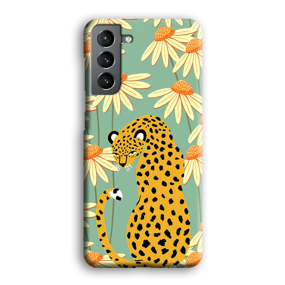 Leopard Flower Umbrella Samsung Galaxy S21 Case-Oxvistore