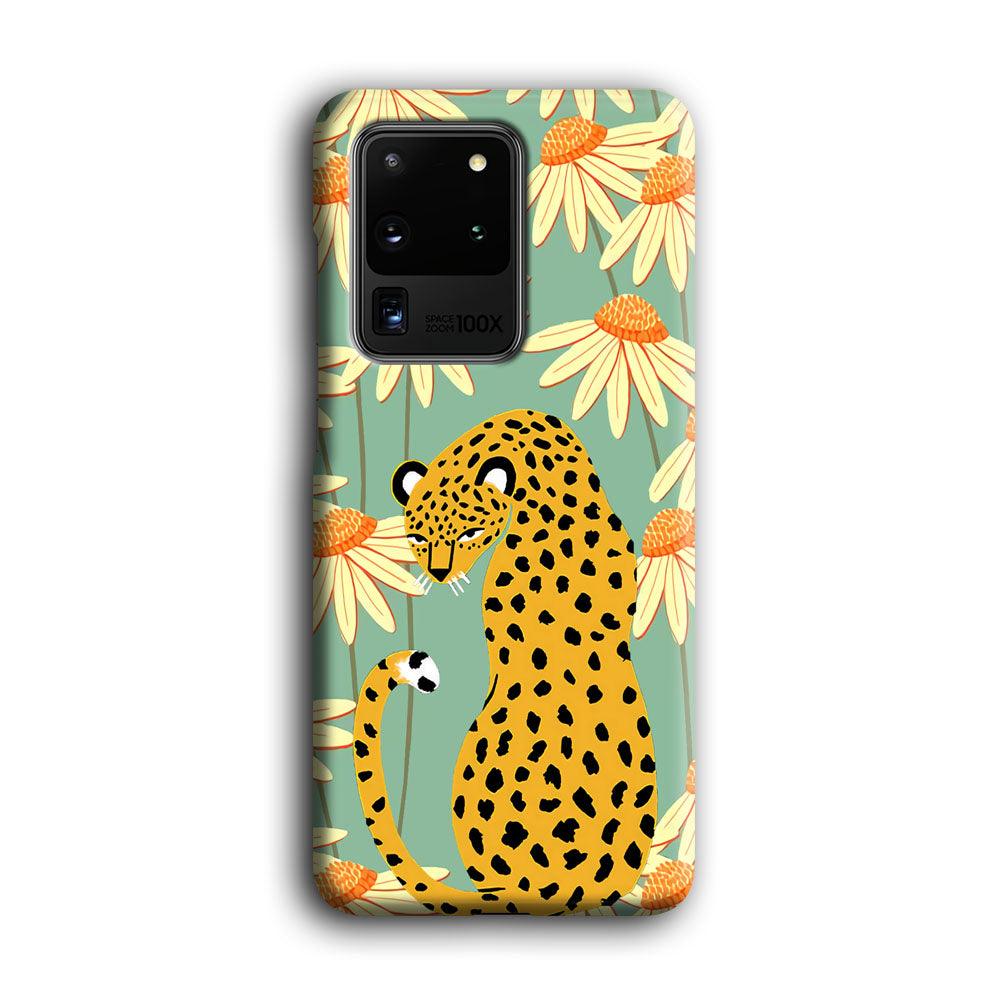 Leopard Flower Umbrella Samsung Galaxy S20 Ultra Case-Oxvistore