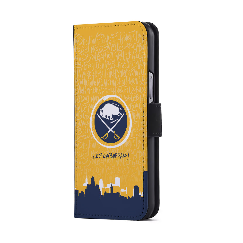 Lets Go Buffalo Sabres Flip Wallet Phone Case