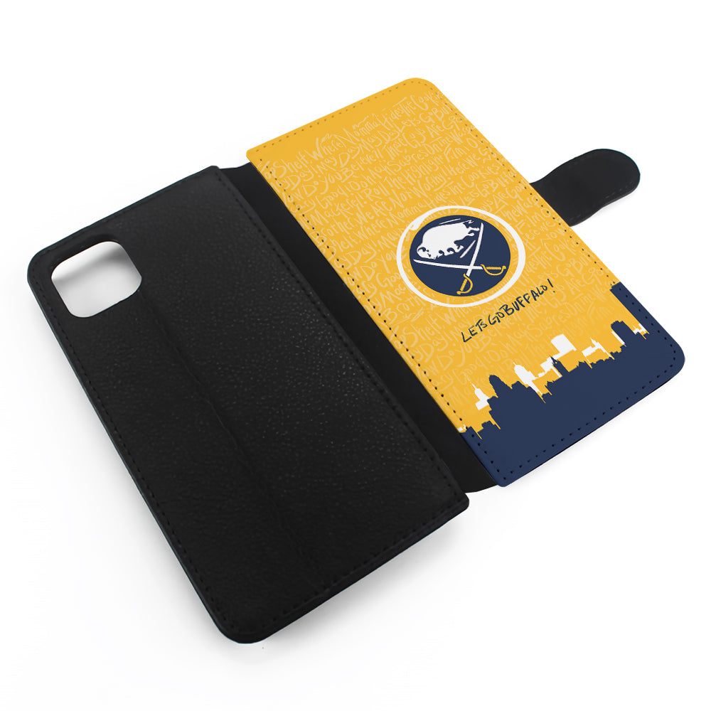 Lets Go Buffalo Sabres Flip Wallet Phone Case