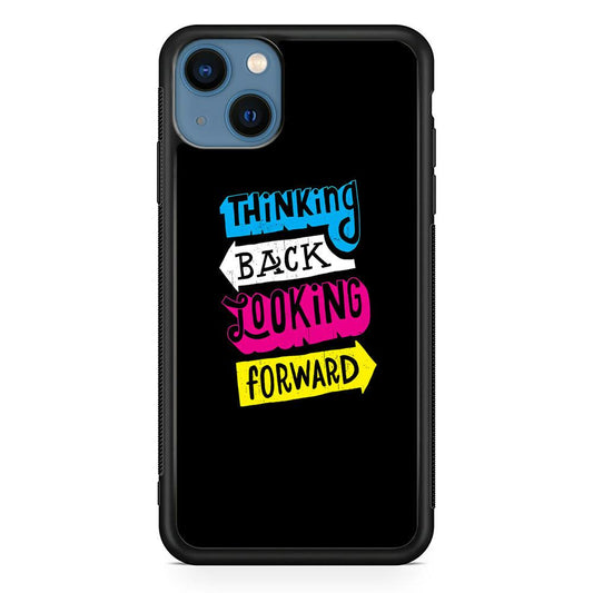 Life Impulse -Thinking Forward- iPhone 14 Case-Rubber White (2D Case)-Oxvistore