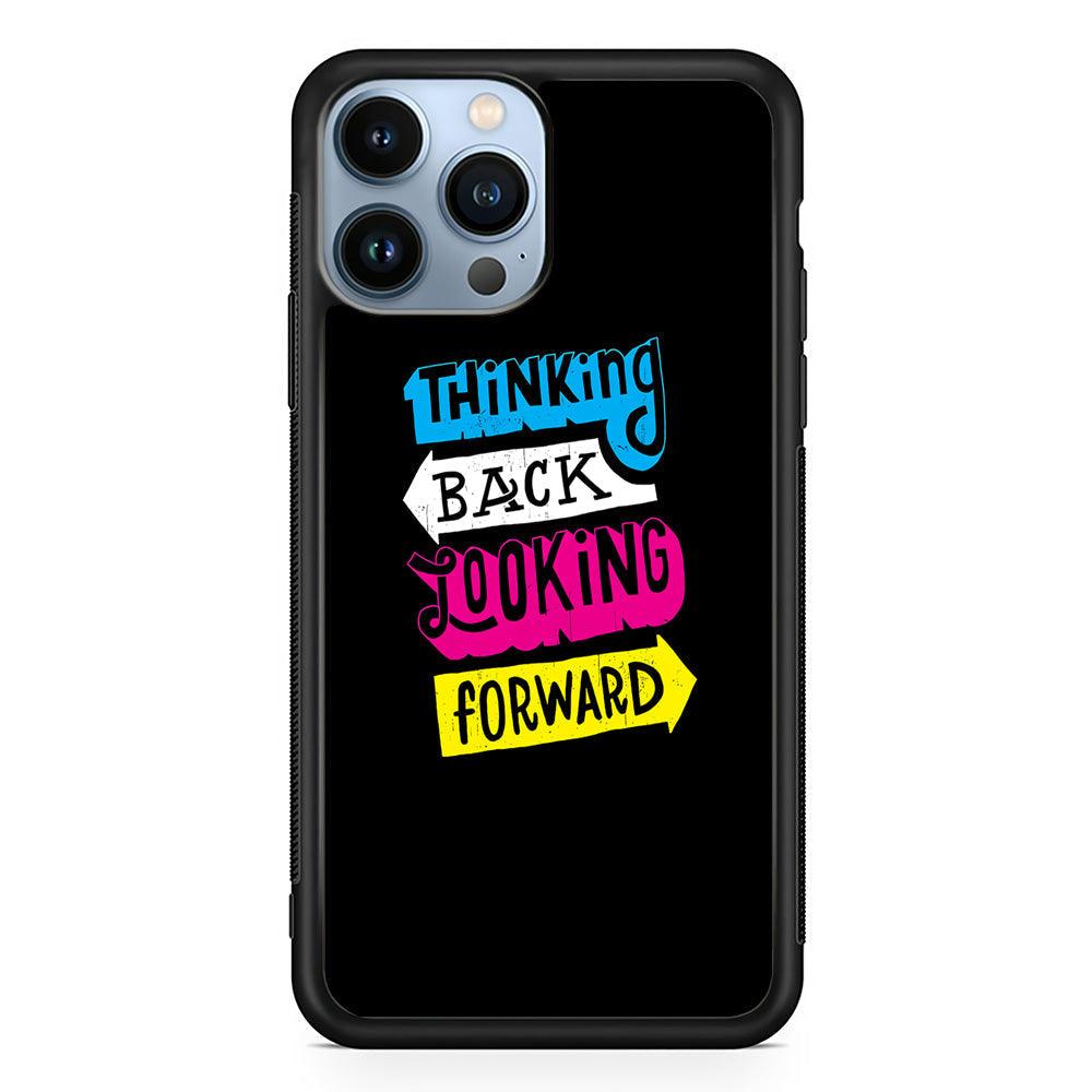 Life Impulse -Thinking Forward- iPhone 14 Pro Case-Rubber White (2D Case)-Oxvistore
