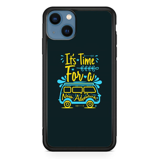 Life Impulse -Time for Adventure- iPhone 14 Case-Rubber White (2D Case)-Oxvistore