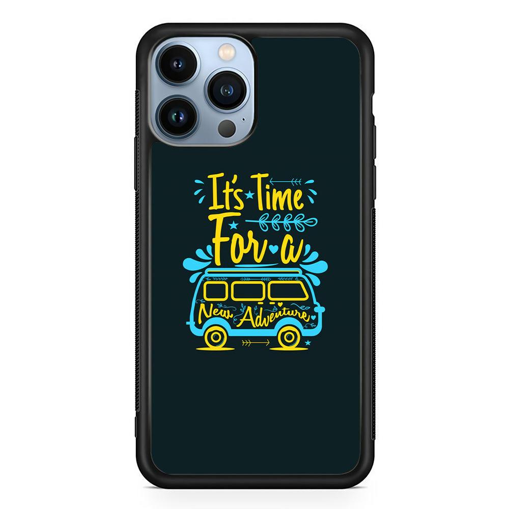 Life Impulse -Time for Adventure- iPhone 15 Pro Max Case-Rubber White (2D Case)-Oxvistore