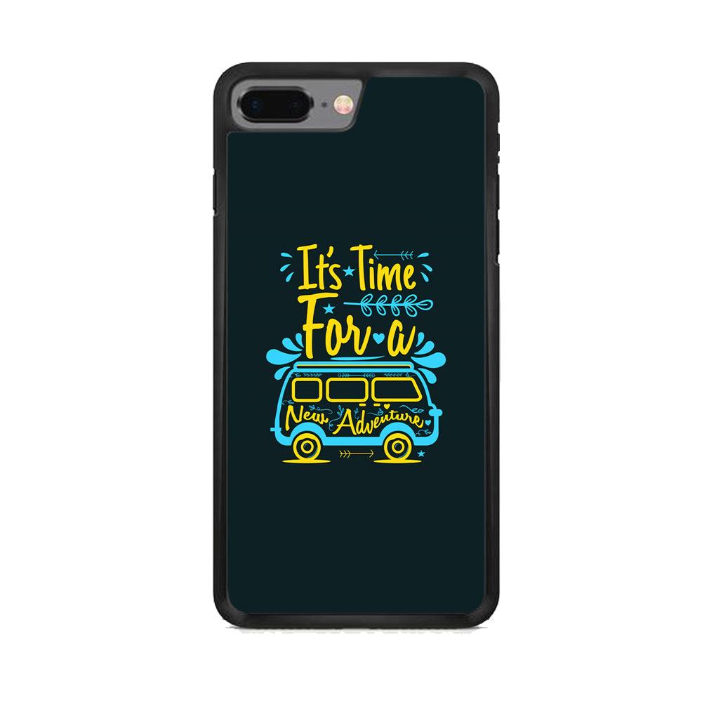Life Impulse -Time for Adventure- iPhone 8 Plus Case-Rubber Black (2D Case)-Oxvistore