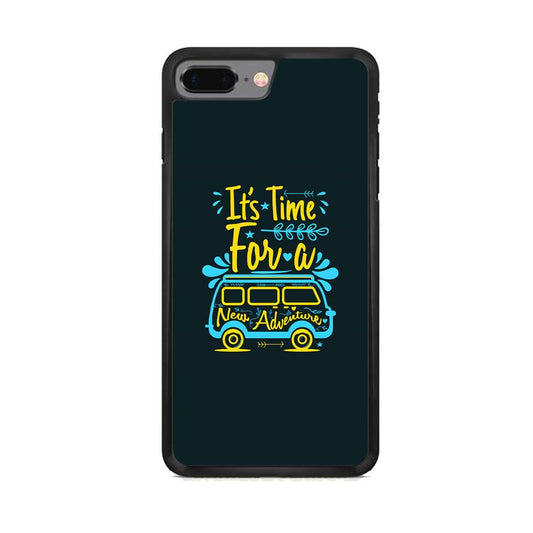 Life Impulse -Time for Adventure- iPhone 8 Plus Case-Rubber Black (2D Case)-Oxvistore