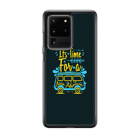 Life Impulse -Time for Adventure- Samsung Galaxy S20 Ultra Case-Rubber White (2D Case)-Oxvistore