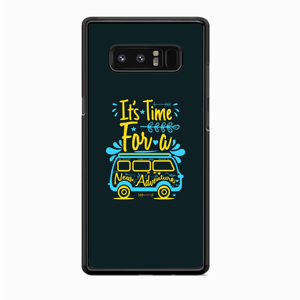Life Impulse -Time for Adventure- Samsung Galaxy Note 8 Case-Rubber Black (2D Case)-Oxvistore