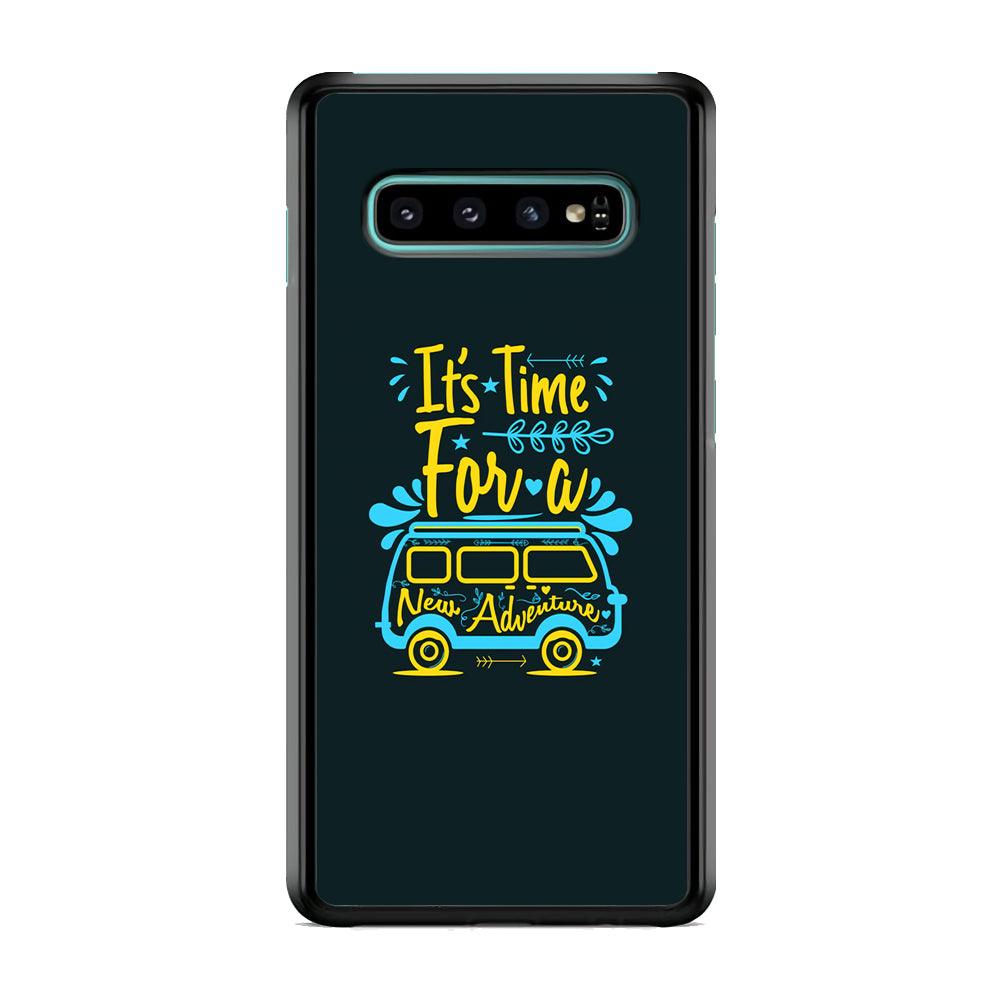 Life Impulse -Time for Adventure- Samsung Galaxy S10 Case-Rubber Black (2D Case)-Oxvistore