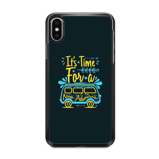 Life Impulse -Time for Adventure- iPhone XS MAX Case-Rubber Black (2D Case)-Oxvistore