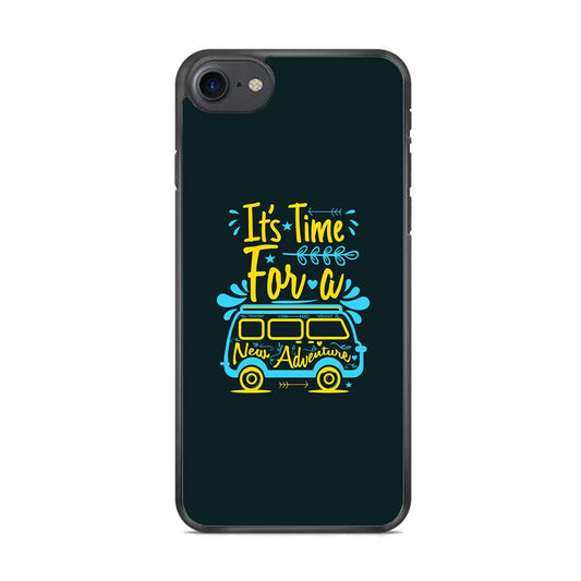Life Impulse -Time for Adventure- iPhone 8 Case-Rubber Black (2D Case)-Oxvistore