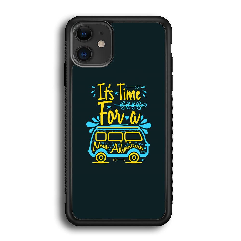 Life Impulse -Time for Adventure- iPhone 12 Case-Rubber Black (2D Case)-Oxvistore