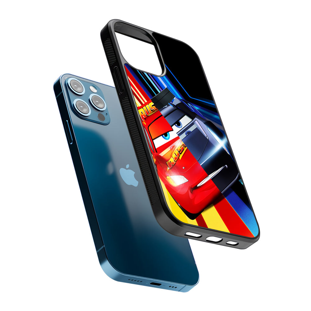 Lightning Mcqueen Car Poster 2D Rubber Phone Case