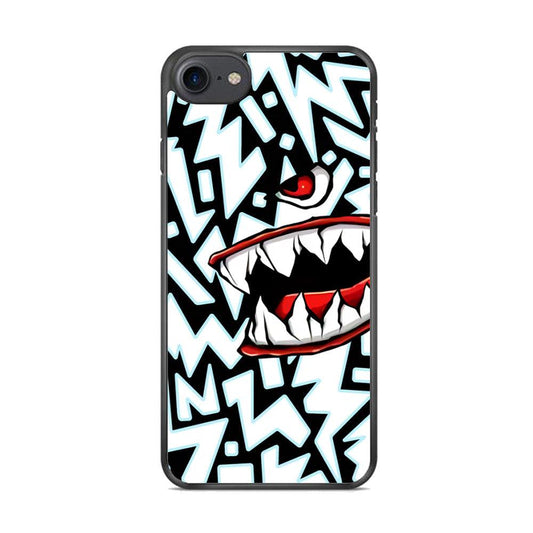 Lightning Shark iPhone 8 Case-Rubber White (2D Case)-Oxvistore