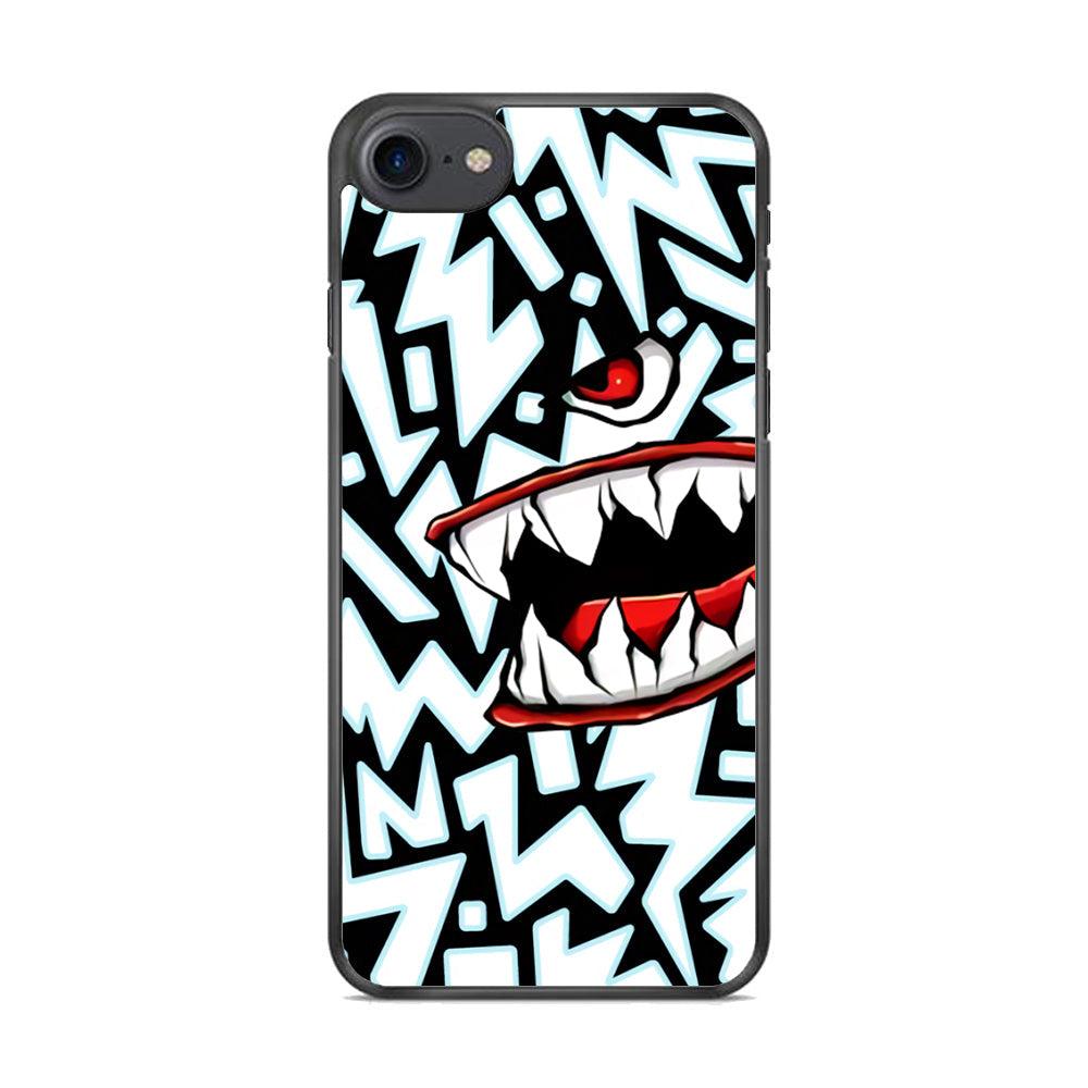 Lightning Shark iPhone 7 Case-Rubber White (2D Case)-Oxvistore