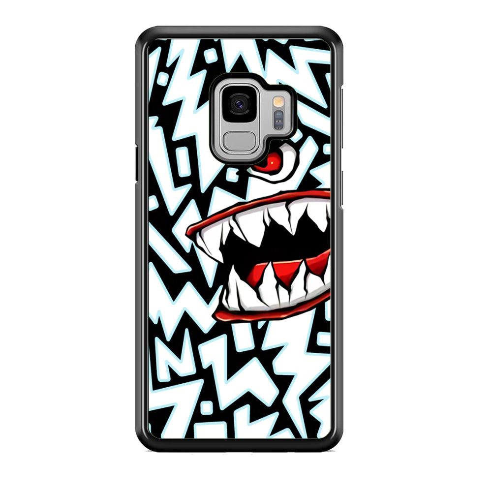 Lightning Shark Samsung Galaxy S9 Case-Rubber Black (2D Case)-Oxvistore