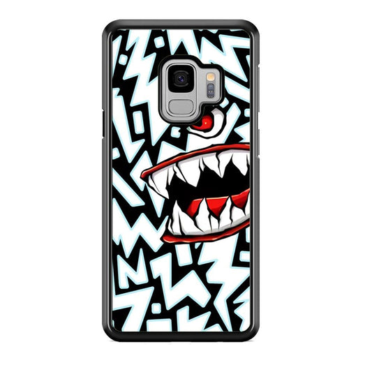 Lightning Shark Samsung Galaxy S9 Case-Rubber Black (2D Case)-Oxvistore