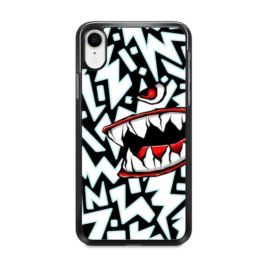 Lightning Shark iPhone XR Case-Rubber Black (2D Case)-Oxvistore