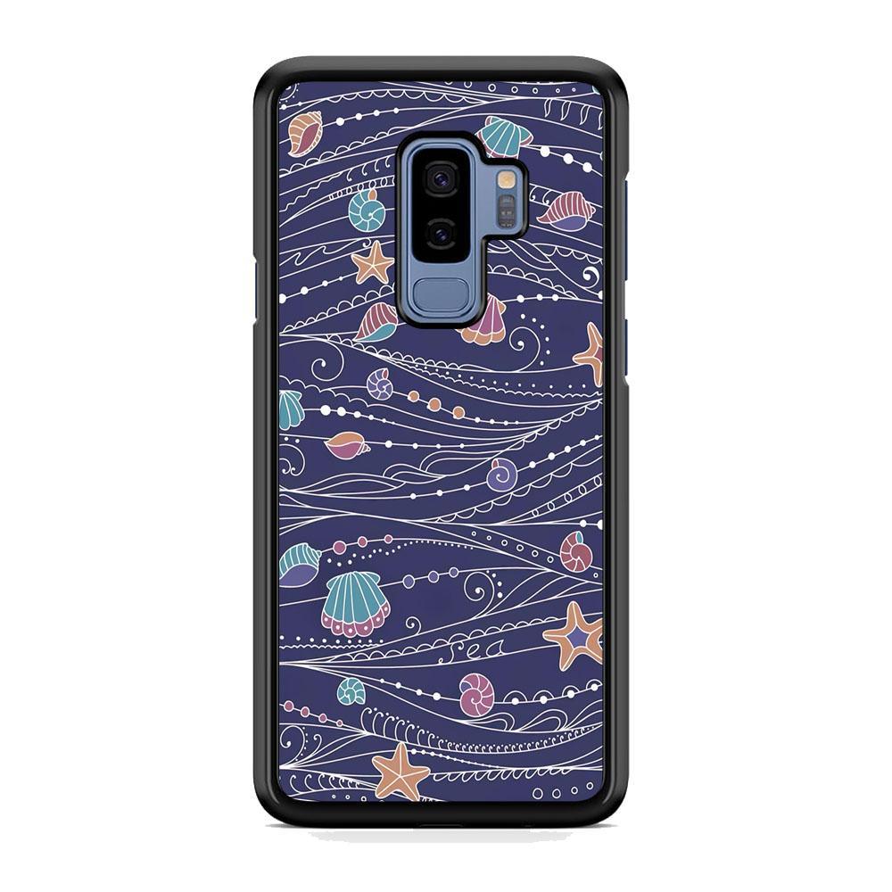 Line in Ocean Life Samsung Galaxy S9 Plus Case-Rubber Black (2D Case)-Oxvistore
