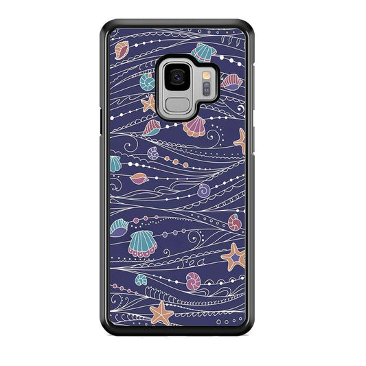 Line in Ocean Life Samsung Galaxy S9 Case-Rubber Black (2D Case)-Oxvistore