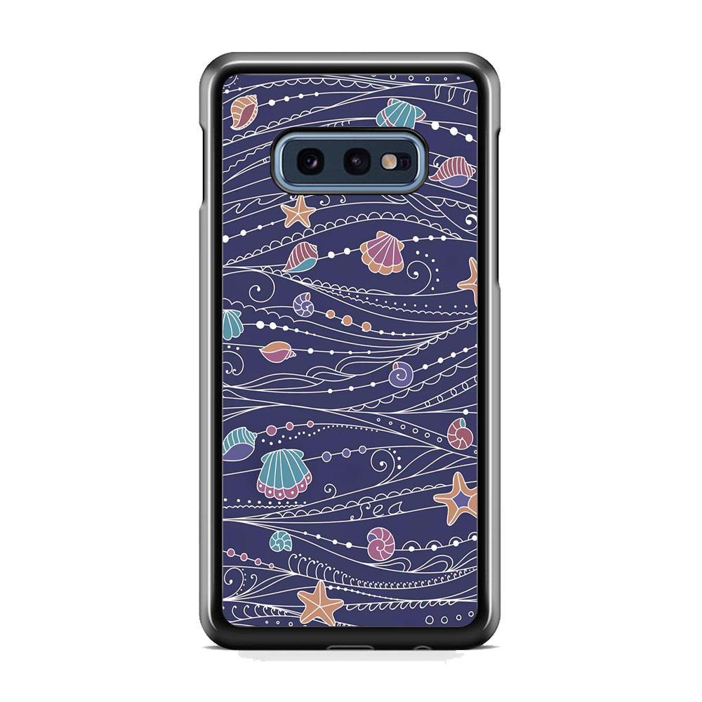 Line in Ocean Life Samsung Galaxy S10E Case-Rubber Black (2D Case)-Oxvistore