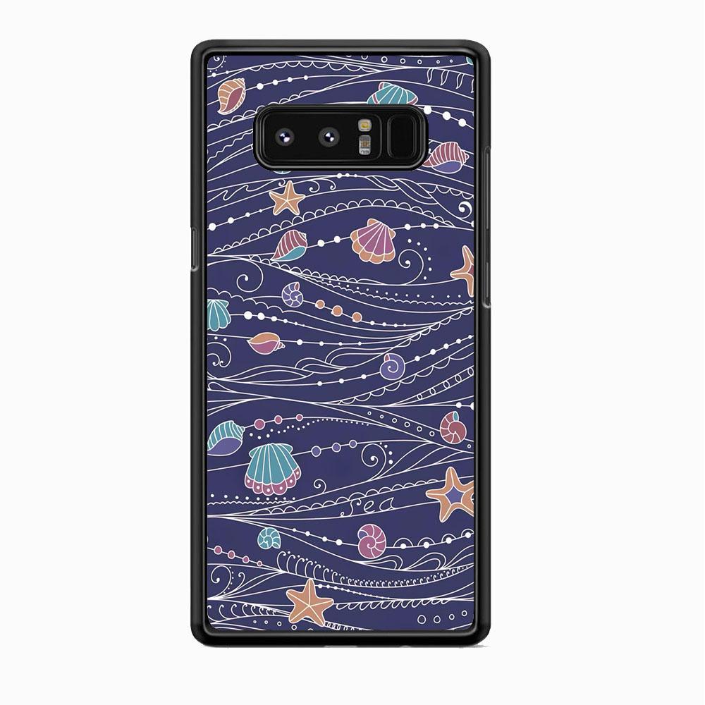 Line in Ocean Life Samsung Galaxy Note 8 Case-Rubber Black (2D Case)-Oxvistore