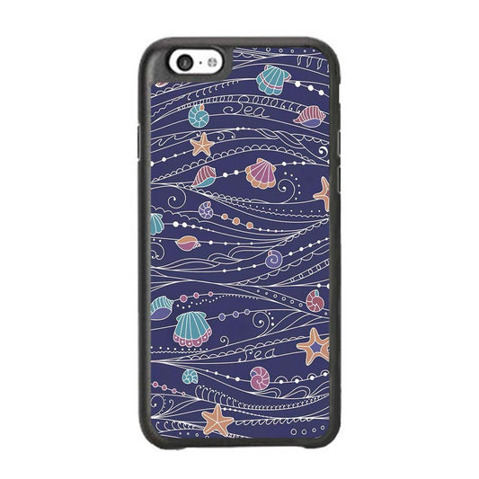 Line in Ocean Life iPhone 6 Plus | 6s Plus Case-Rubber Black (2D Case)-Oxvistore