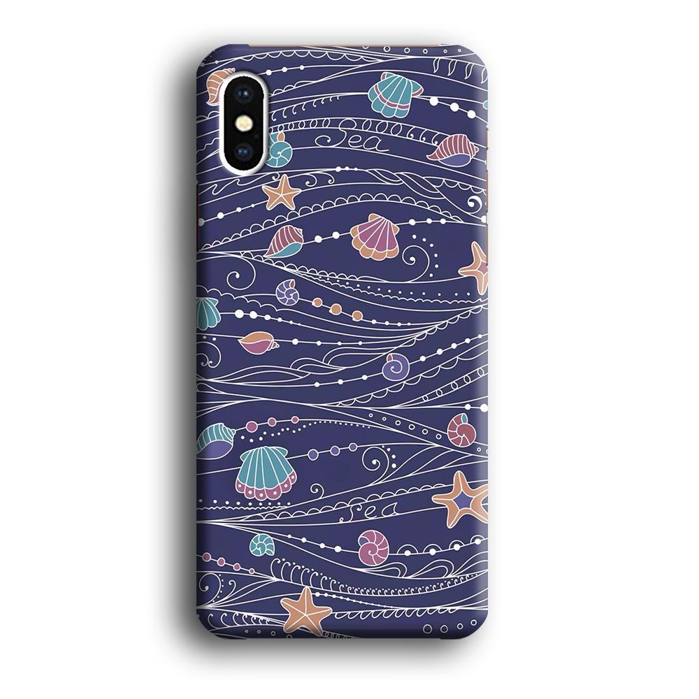 Line in Ocean Life iPhone X Case-Oxvistore