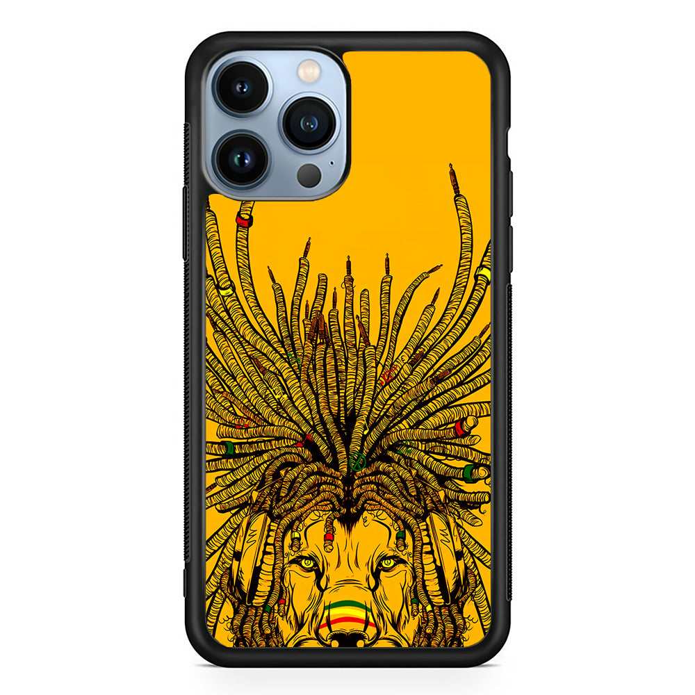 Lion Reggae Yellow Art 2D Rubber Phone Case