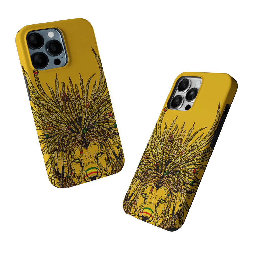 Lion Reggae Yellow Art 2 in 1 Tough Phone Case