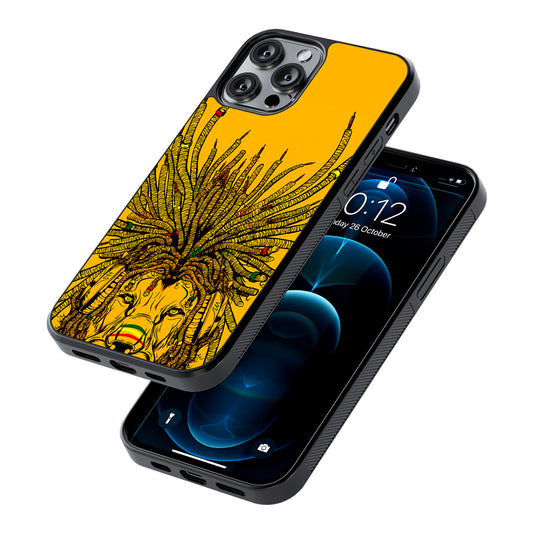 Lion Reggae Yellow Art 2D Rubber Phone Case