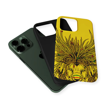 Lion Reggae Yellow Art 2 in 1 Tough Phone Case