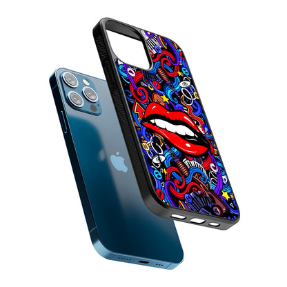 Lips Love Music Graffiti 2D Rubber Phone Case