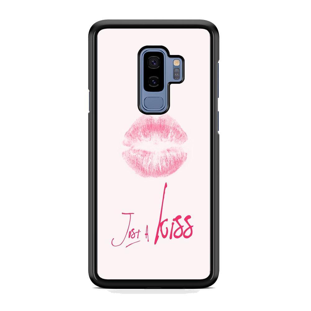 Lips and Just Kiss for It Samsung Galaxy S9 Plus Case-Rubber Black (2D Case)-Oxvistore