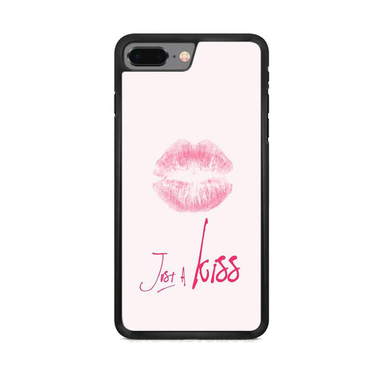 Lips and Just Kiss for It iPhone 8 Plus Case-Rubber Black (2D Case)-Oxvistore