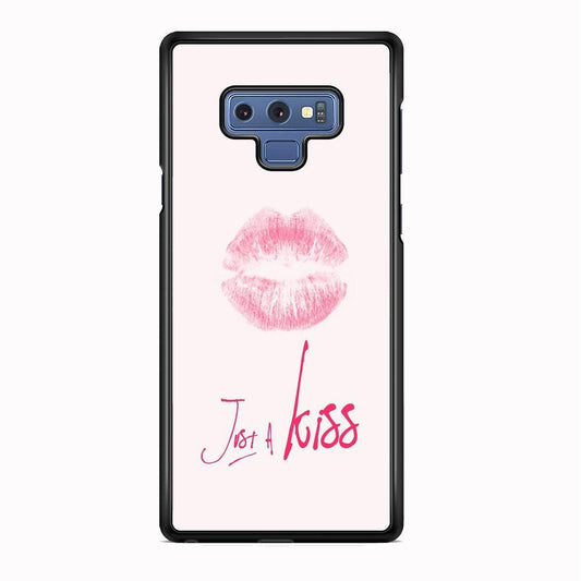 Lips and Just Kiss for It Samsung Galaxy Note 9 Case-Rubber Black (2D Case)-Oxvistore