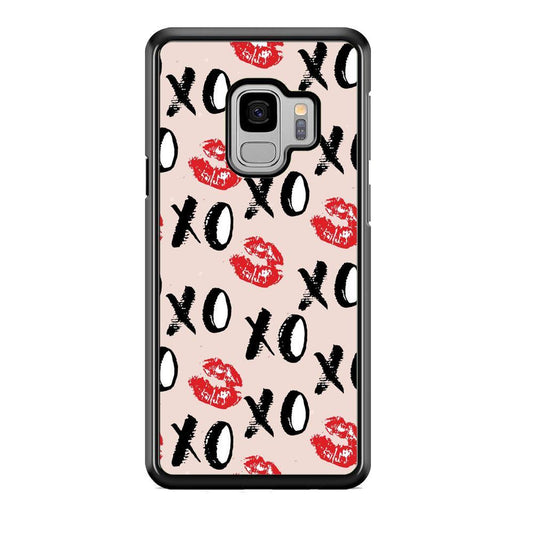 Lips and Xoxo Samsung Galaxy S9 Case-Rubber Black (2D Case)-Oxvistore